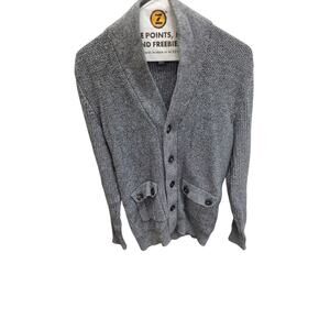 H&M Gray Shawl Collar Button Cardigan – Men’s Small with Front Pockets